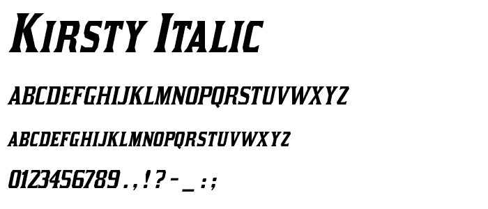 Kirsty Italic font